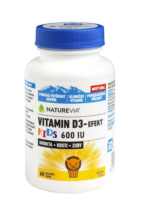 vyr_12Vit_D3_KIDS_pruhled NATUREVIA VITAMÍN D3 - EFEKT KIDS 600U.I. / 60 pas ora